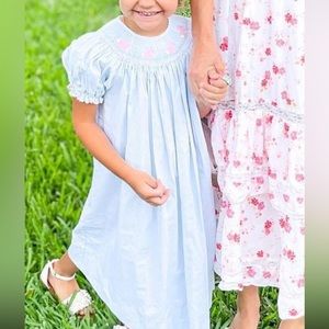 Edgehill Collection Light Blue Smocked Dress